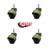 Service Caster 2 Inch Antique Brass Hooded 3/8 Inch Threaded Stem Ball Casters SCC, 4PK SCC-TS01S20-POS-WA-38-4